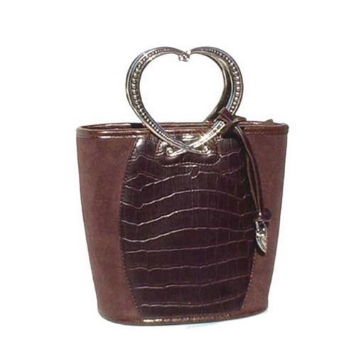 Suede Bucket Tote (Brown)