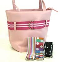 Pink Bucket Bag w Ribbon Belt