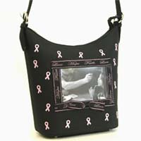 Pink Ribbon Photo Memory Handbag