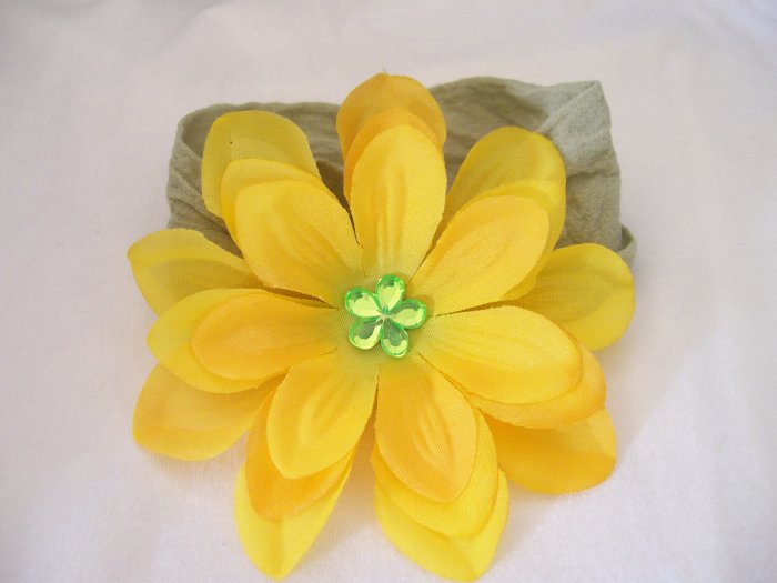 Yellow Flower on Green Band