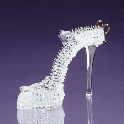 Spun Glass Gold-Plated Shoe