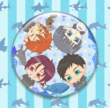 Samezuka_fanart pinback button