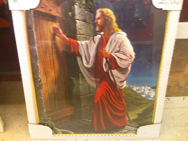 Framed poster of Jesus Christ-glass front