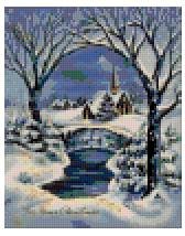 Church in Snow 4BP - PIXEL Download Pattern-3 available