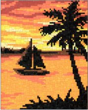 Angies Boat in Sunset for 1x#3 Grid - 3 available