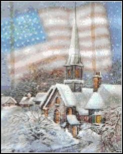 USA Romantic Snowtown-9BP Pixel Pattern DL - 3 available