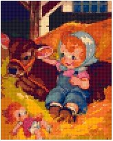 dolls-Baby and Cow-4BP--Pixel Pattern Download - 5 available