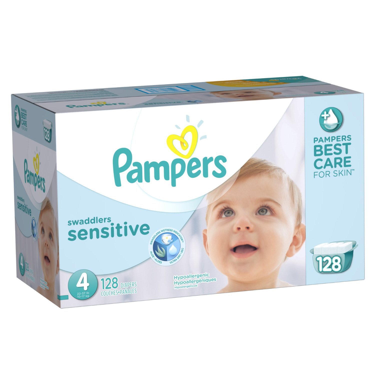 Pampers Swaddlers Sensitive Diapers Size 4 128 Count Free Shipping 7094