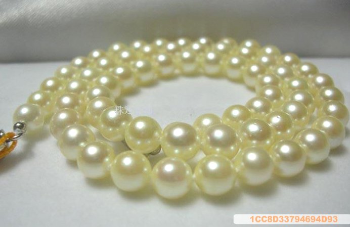 Sea Water Pearl Necklace 6-6.5 mm Watery Yellow