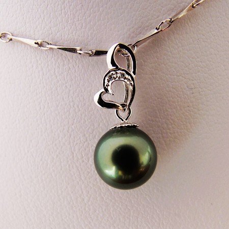 Sea Water Daxi Pendant 9.5 mm Peacock Green