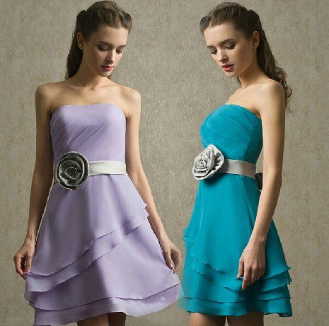 SD8066 Free Shipping New Bridesmaid Wedding Gown Prom Ball Evening Dress Size 6-8-10-12-14