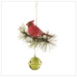Bird on Bell Doorknob Hanger