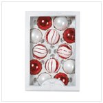 Red and White Christmas Ornaments