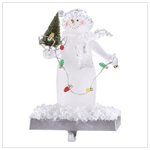 Lighted Snowman Stocking Holder