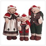 Festive Santa Bear Family
