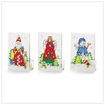 Santa, Angel and Snowman Candleholder