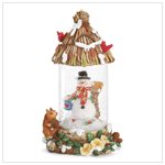 Snowman Hut Snowglobe