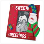 Wood Snowman Photo Frame