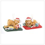 Christmas Puppies Ornaments