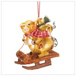 Christmas Golden Pigs Ornament