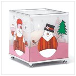 Snowman Glass Votive Holder