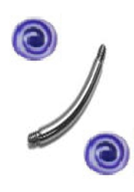 14g Blue Swirl Belly Ring