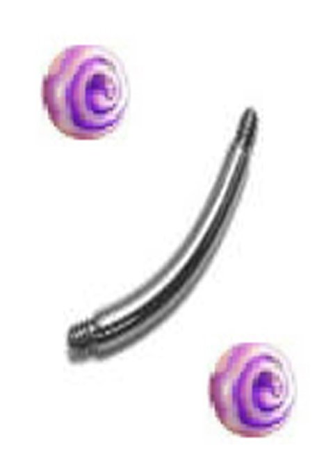 14g Purple Swirl Belly Ring