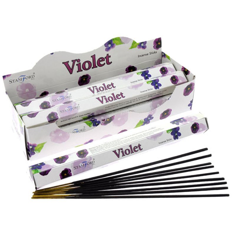 Stamford Hex Incense Sticks - Violet (6 Packs)
