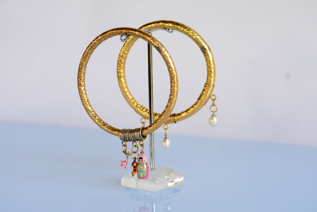 Round Gold Bracelets With Pearls - Bangle Bracelet - Fresh Water Pearls Bracelet - Gold filled