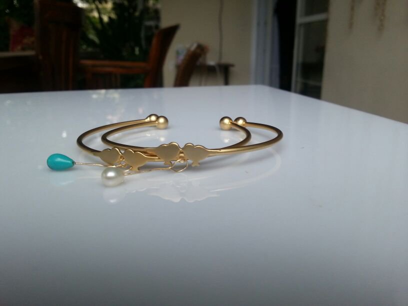 Gold Bracelet With Pearl - Turquoise Bracelet - Bridesmaid Jewelry