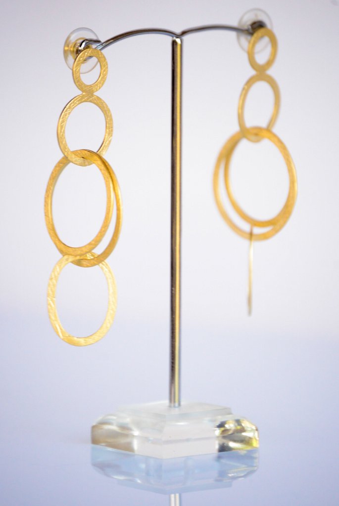 Gold Rings Earrings - Elegant Gold Filled Earrings - Post Earrings