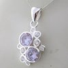 925 Silver with Tanzanite CZ Pendant