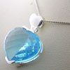925 Silver with Blue Topaz CZ Pendant