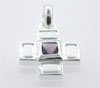 Created Amethyst 925 Silver Pendant