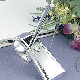 Rhinestone Heart Pen Set