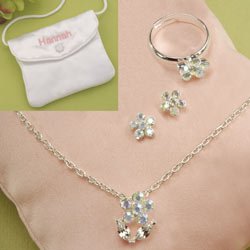 Crystal Petals Flower Girl Set