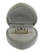 10K Yellow Gold On Blue sapphire & CZ With Gift Box