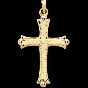 14k Yellow Gold Cross Pendant