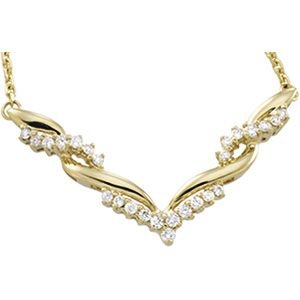 14k Yellow Gold Diamond Assembly Necklace