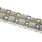 Genuine Gemstone Silver Bracelet