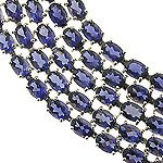 Blue Sapphire CZ 925 Silver Bracelet