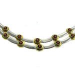 Natural Garnet With 925 Silver Necklace