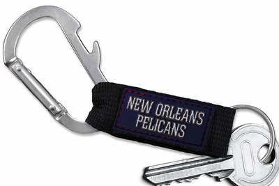 SWW20913KC - NEW ORLEANS PELICANS LOGO CARABINER WITH BOTTLE OPENER AND KEY CHAIN
