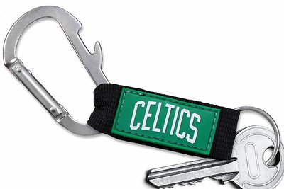 SWW21039KC - BOSTON CELTICS LOGO CARABINER WITH BOTTLE OPENER AND KEY CHAIN