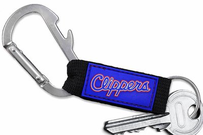 SWW21042KC - LOS ANGELES CLIPPERS LOGO CARABINER WITH BOTTLE OPENER AND KEY CHAIN