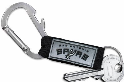 SWW21159KC - SAN ANTONIO SPURS LOGO CARABINER WITH BOTTLE OPENER AND KEY CHAIN