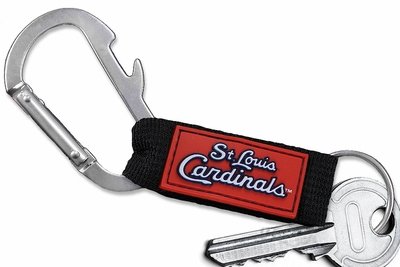 SWW20573KC - OFFICIAL ST. LOUIS CARDINALS CARABINER WITH BOTTLE OPENER AND KEY CHAIN
