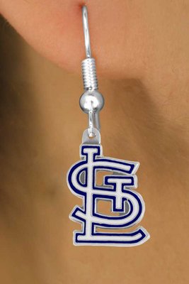 SWW14784E - ST. LOUIS CARDINALS LOGO EARRINGS