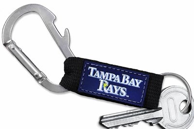 SWW20582KC - OFFICIAL TAMPA BAY RAYS CARABINER WITH BOTTLE OPENER AND KEY CHAIN