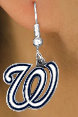 SWW14785E - WASHINGTON NATIONALS LOGO EARRINGS